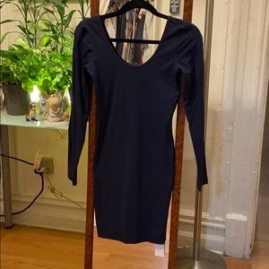 Navy blue bodycon mini dress